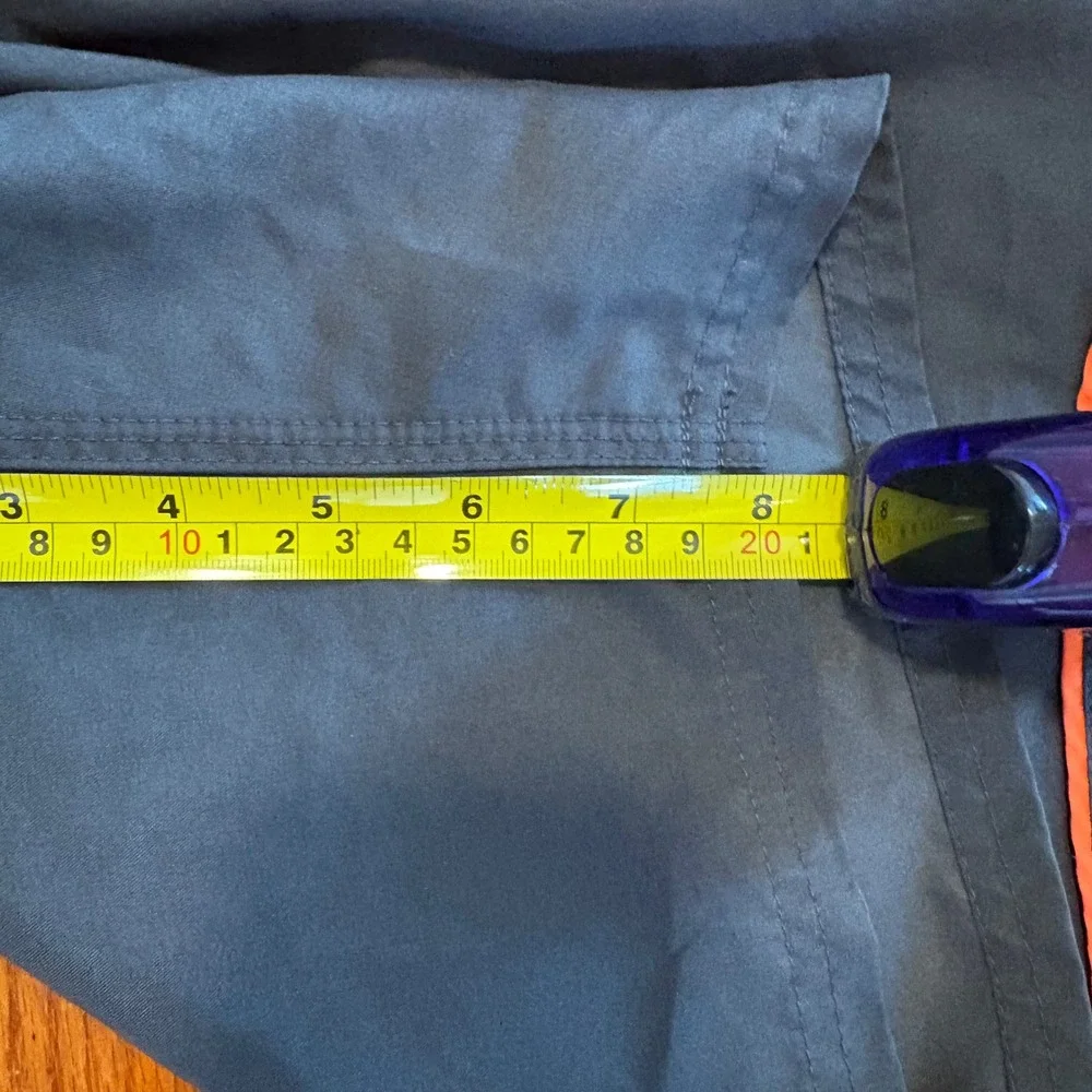 Nike Mens Large Swim Trunks Dark Gray Orange Mesh Lined Pockets Board Shorts